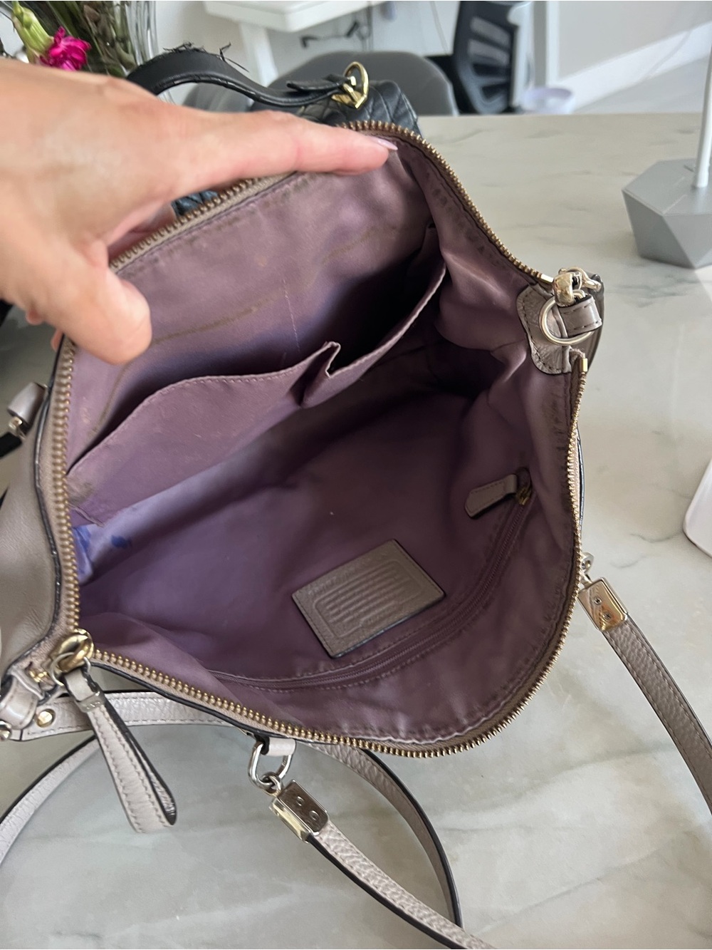 Coach Pebbled Leather Shoulder Bag in Red - Picture 10 of 11